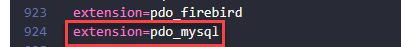 Habilitación de las extensiones de MySQL
