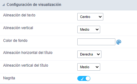 Subquery view settings