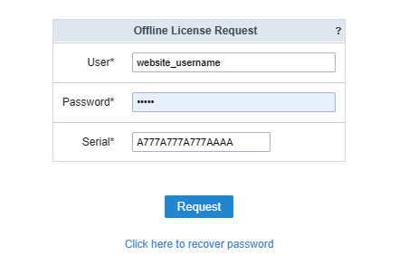 Online Request Screen