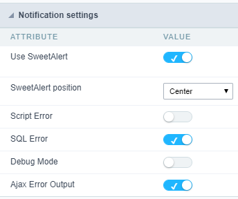 Notification Settings Interface.