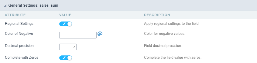 Formatting Decimal Field Values