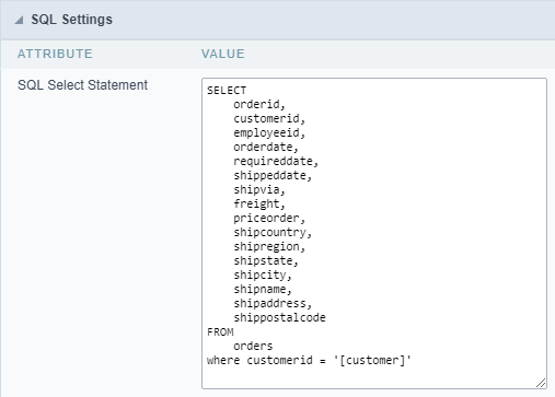 SQL query configuration to the Grid be used as Nested Grid.