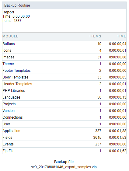 Export log 