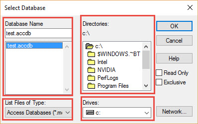 Selecting Database