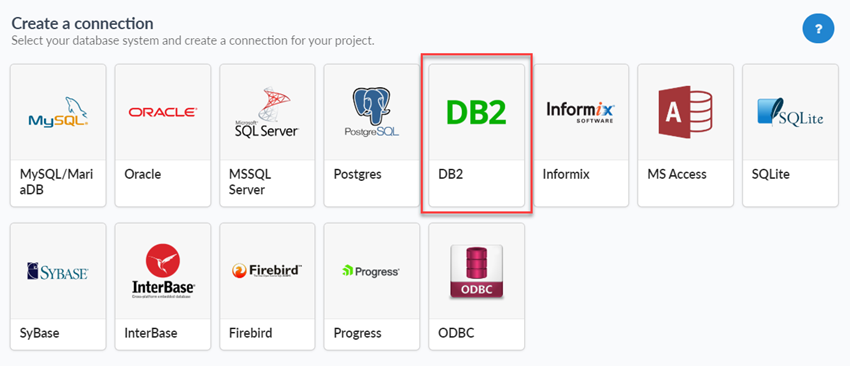 Selecting the database connection