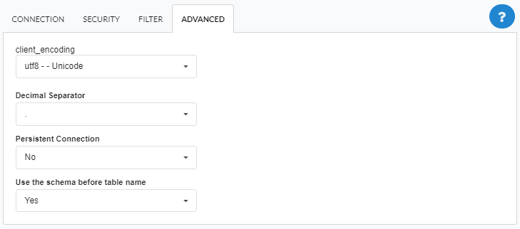 Advanced database connection configuration