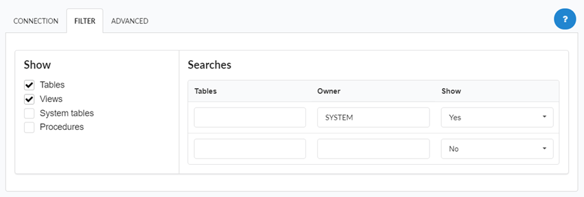 Filtering the database connection