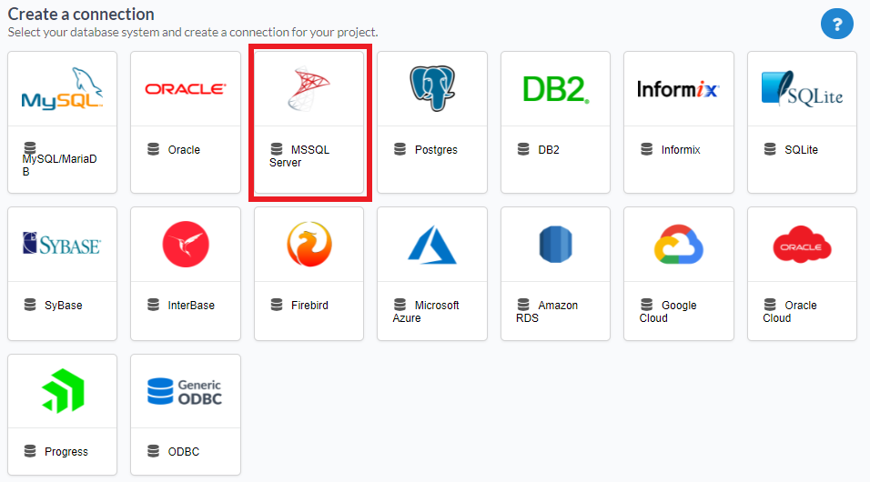 Selecting the database connection