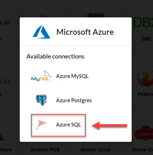 Selecting the database