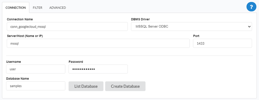 Connecting to the database