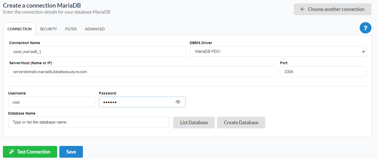 Connecting to the database