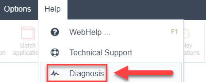 Diagnostic Access - Help Menu