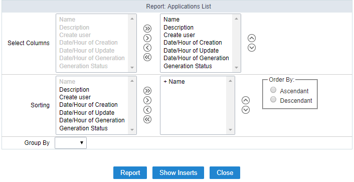 Defining report information