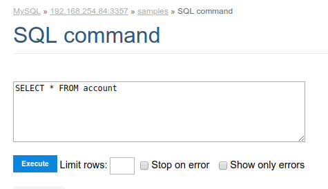 Execute SQL