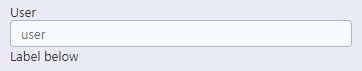 Label below field