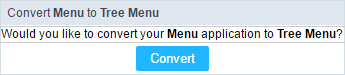 Menu conversion interface