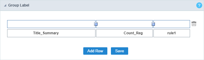 Summary Group Label Interface