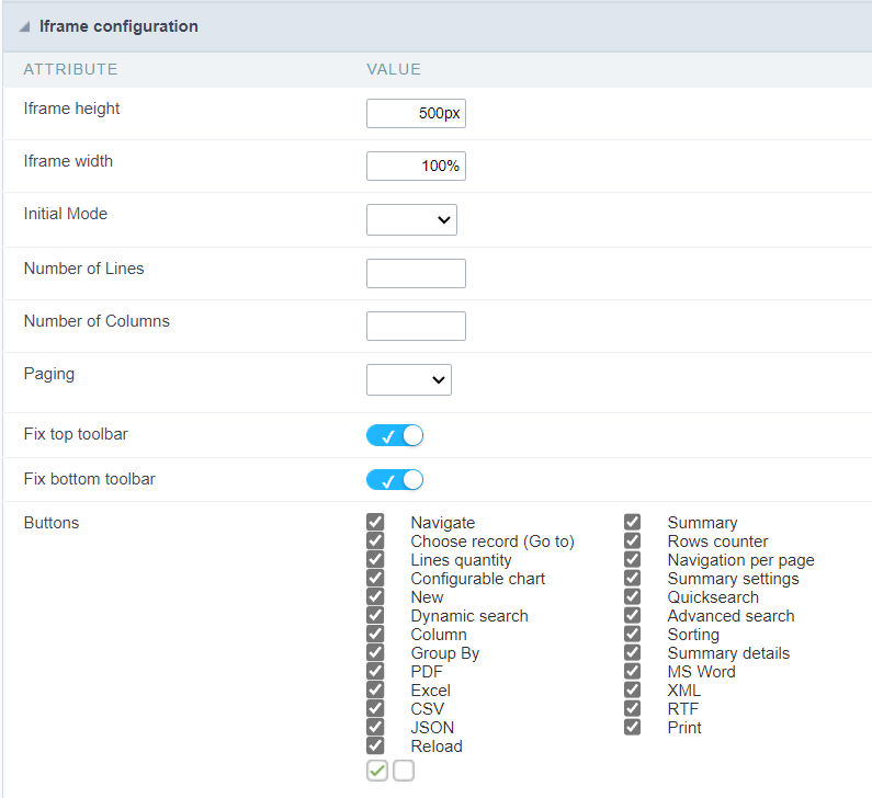 Nested Grid Configuration Attribute Block