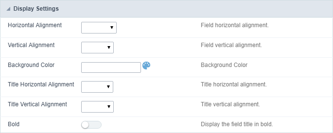 Nested Grid display settings