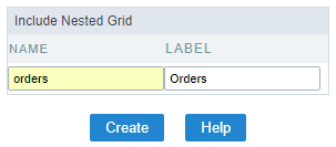 Adding a new Nested Grid