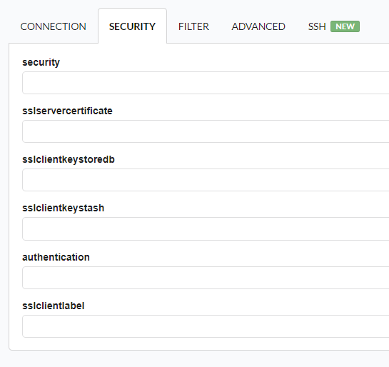 Filtering the database connection