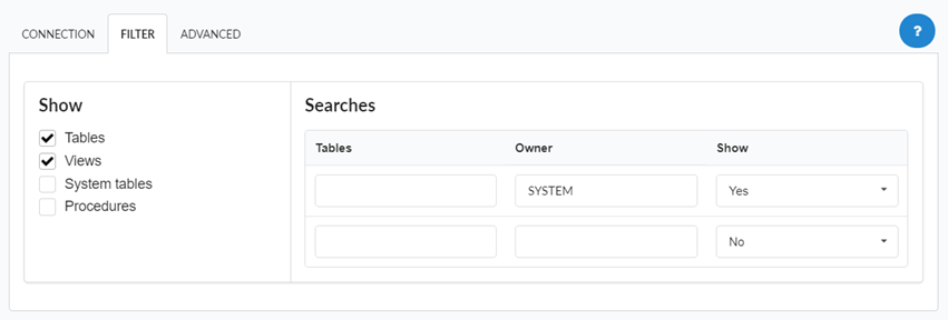 Filtering the Database connection