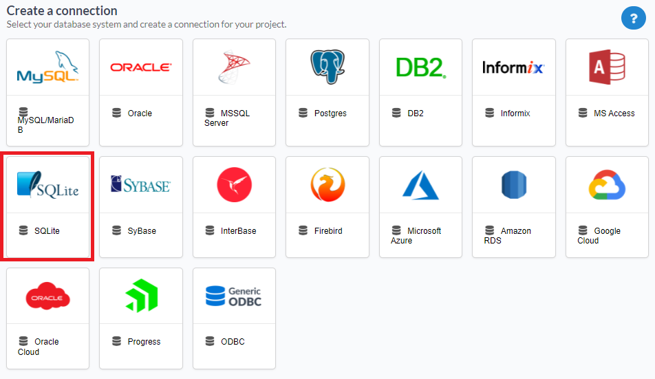 Database connection selection