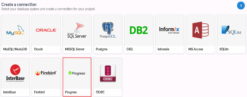  Selecting a Windows database connection