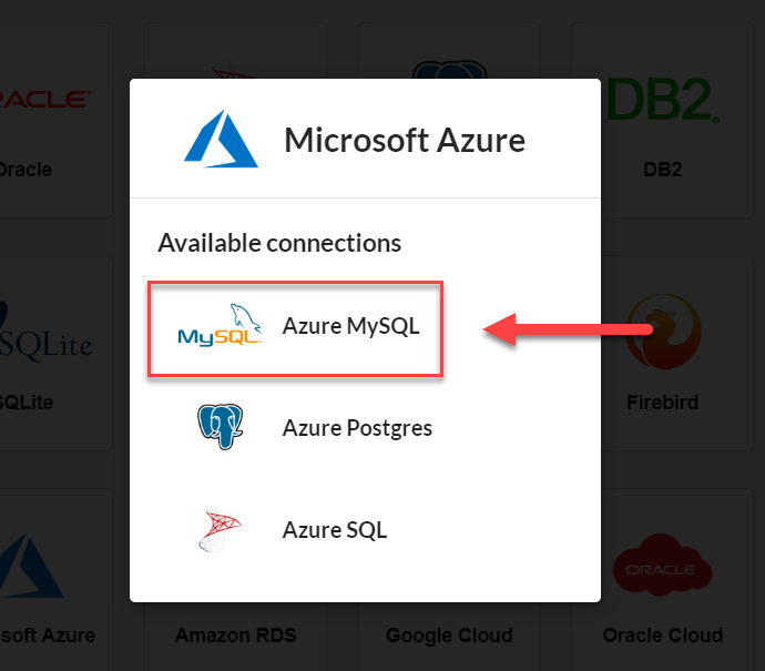 Selecting the database