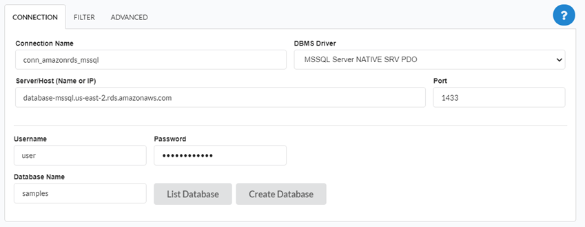 Connecting to the database