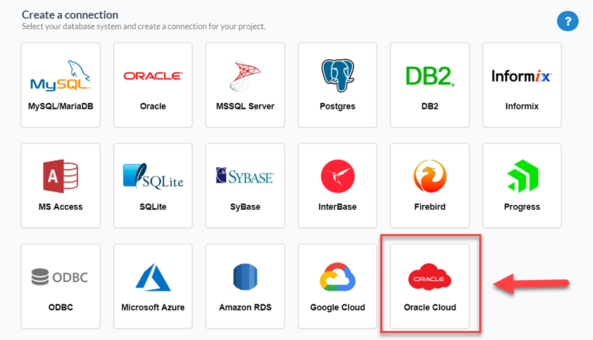 Selecting the database connection