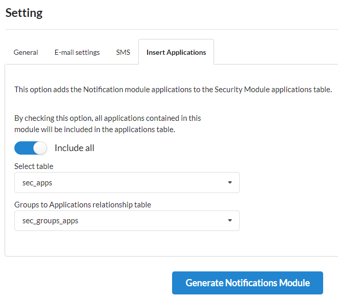 Configuring SMS