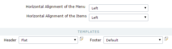 Project default values - Grid Application