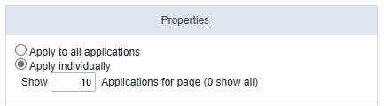 Defining the modifications for the applications