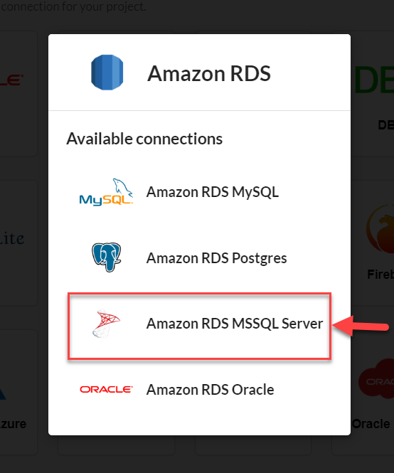 Selecting the database